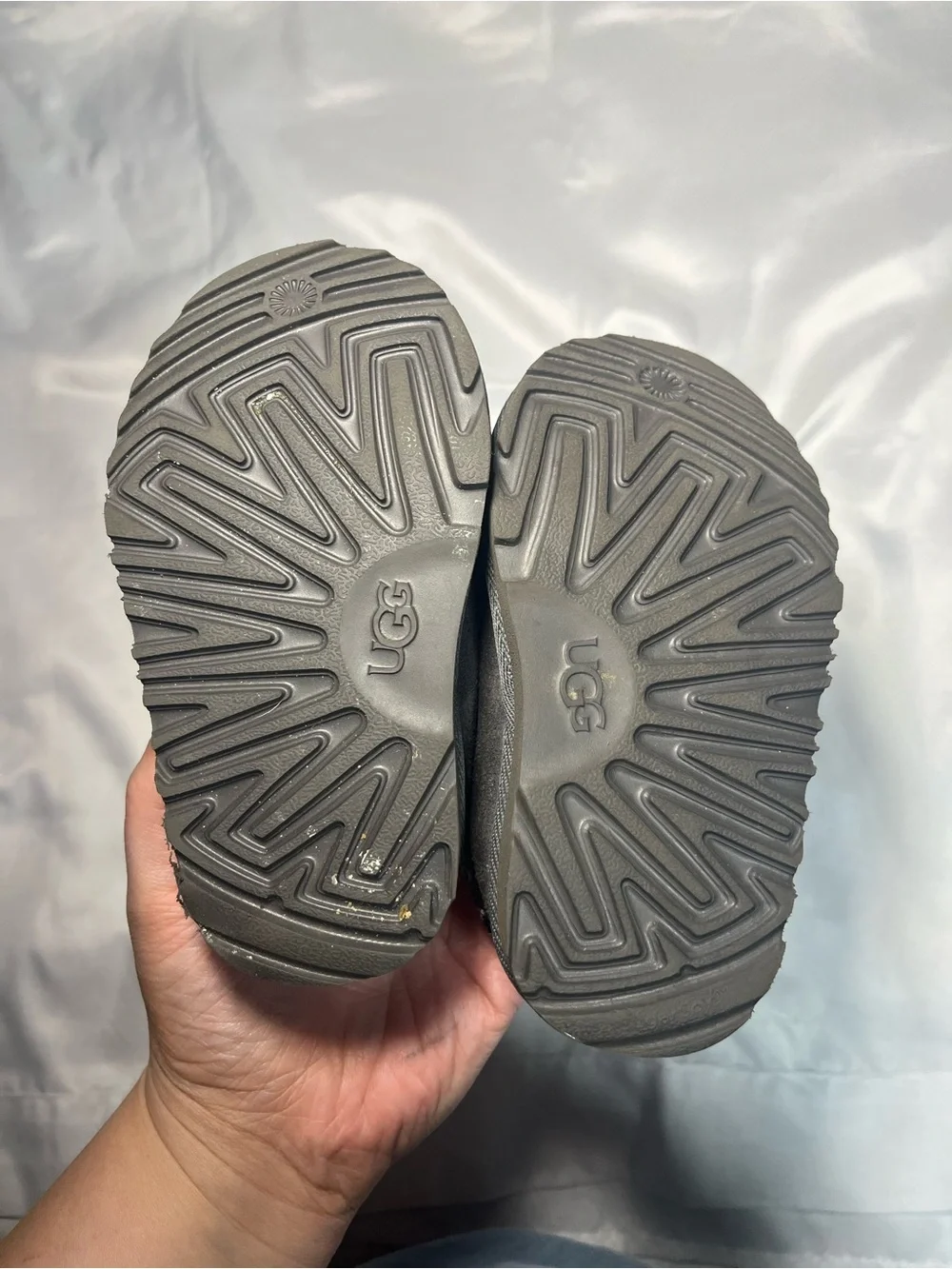 UGG Tasman Slippers Toddler Size 7 Gray Suede Slip On Shoes